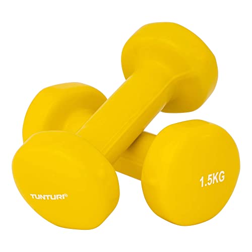 Tunturi 14TUSFU150 Haltère Mixte Adulte, Jaune, 1,5 kg Cover