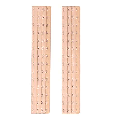 Aisemny Corset Extender 13-18 Hook Long Line Bra Back Extender 2 Pieces (Black+Beige, 15 Hooks) #TOP7