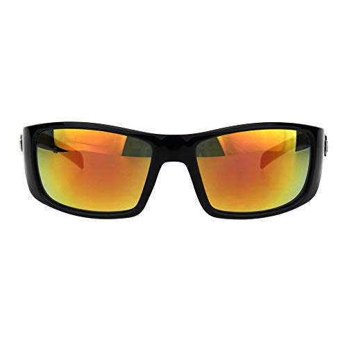 PASTL Choppers Sunglasses Mens Biker Rectangular Wrap Around Frame UV 4002