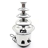 Fuente de chocolate de 170 W, acero inoxidable, capacidad máxima de 1 kg, fondue de chocolate, fondue de chocolate, fuente de chocolate con función de fusión y flujo