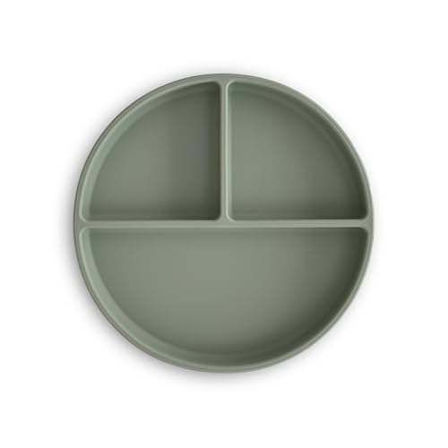 Image of mushie Silicone Suction Plate | BPA-Free Non-Slip Design (Dried Thyme)