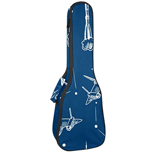 Housse pour ukulélé spatial avec fond bleu marine 10 mm d’épaisseur rembourrage en éponge 53,3 cm avec sangles réglables… - Les Beatles, Paul McCartney, John Lennon, RIngo Starr, George Harrison Housse pour ukulélé spatial avec fond bleu marine 10 mm d'épaisseur rembourrage en éponge 53,3 cm avec sangles réglables…