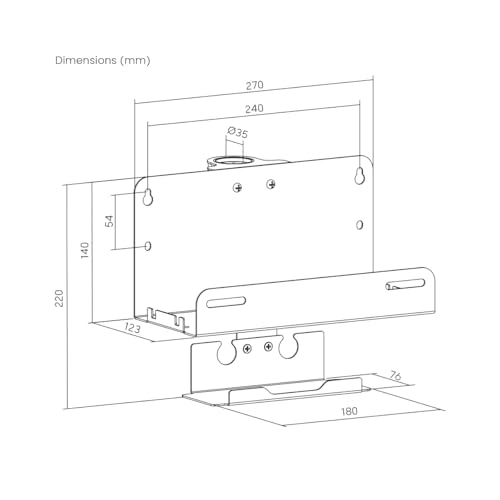 Support pour lecteur multimédia étagère pour multiprise et console de jeu