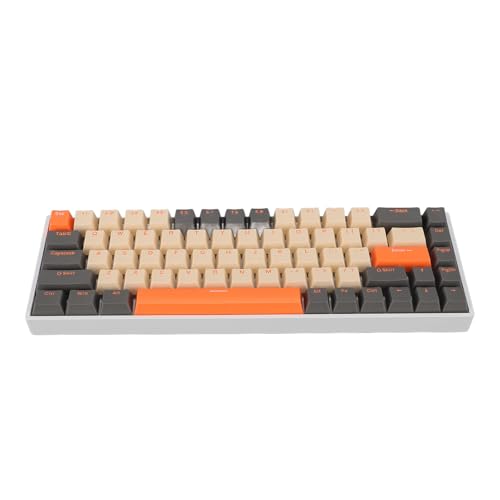 Mechaniczna Klawiatura do Gier, Przenośna 60% 68 Klawiszy Klawiatura Przewodowa Typu C z Podświetleniem RGB do Laptopa, Czerwony Przełącznik z Portem USB