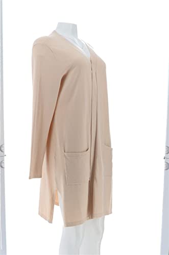 Belle Kim Gravel Feather Knit Sweater Cardigan A468588 Natural #TOP7