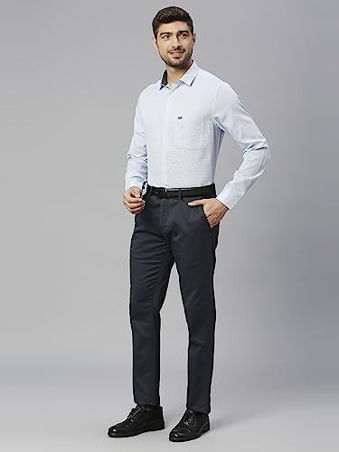 Image of Thomas Scott Men's Cotton Slim Fit 100% Formal Shirt with Spread Collar and Full Sleeves