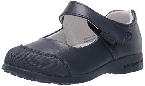 Pediped Girl's Becky Mary Jane Flat, Navy, 31 Child Eu Big Kid (13-13.5 Us) #TOP4