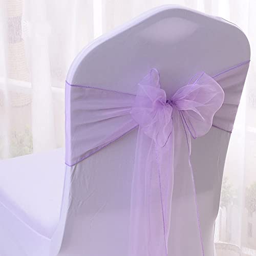 50 Stück / 100 Stück Kristall-Organza-Stuhl-Schleifen für Hochzeit, Stuhl-Schärpe, Bänder, Hotel, Party, Bankett, Dekoration