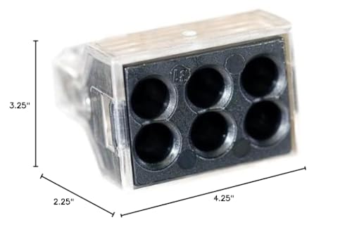 Wago 51198223 6 Conductor Push Wire Connector, Box/50