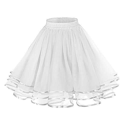 Damen Petticoat Unterrock Reifrock Underskirt für 1950er Rockabilly Kleid Damen 2025 Vintage A-Linie Kleid Tutu Rock Petticoat rockabillyKleid...