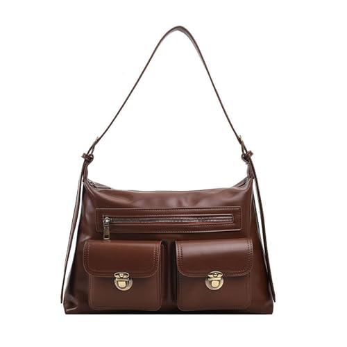 Sac multi-poches fonctionnel en cuir PU avec bandoulière réglable