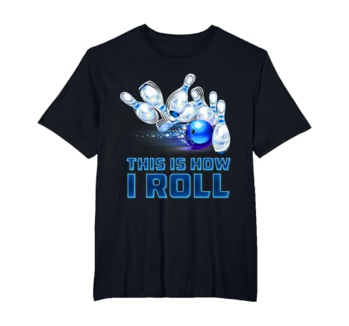 This is How I Roll Bowling T-Shirt, Men's Big and Tall, Black, 5X Tall