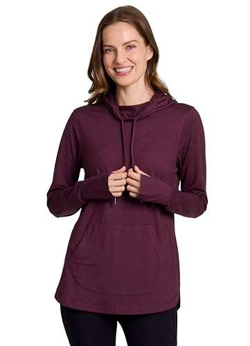 RBX Active Women's Fashion Yoga Long Sleeve Soft Lightweight Hoodie Pullover Top