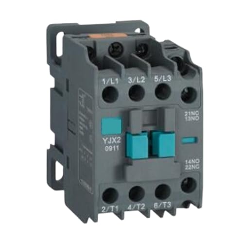 FPJQOBJC Contator CA YJX2-09, 9 A, trifásico, 3 polos, 1 NA, 1 NC, voltagem da bobina: 380 V, 220 V, 110 V, 36 V, 24 V, 50 Hz(1NC, 36 V)