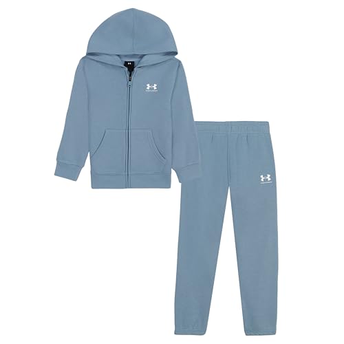 Image of Under Armour Boys' 2-Piece Hoodie Set, Full Zip Sweatshirt and Fleece Pants