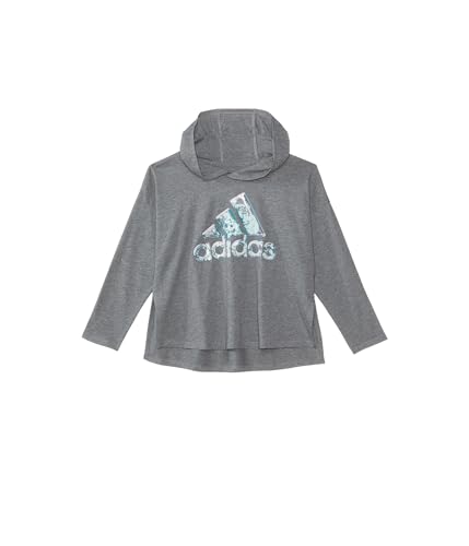 adidas Girl's Long Sleeve GRX Heather Hood Tee (Big Kids)