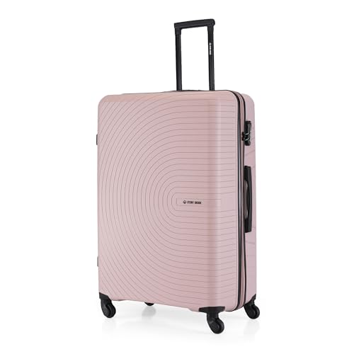 Image of Stony Brook Nasher Miles Crescent 75 Cm 28 Inch Polypropylene Hard-Sided 4 Wheels Spinner Check-in Luggage Trolley Bag (Champagne)