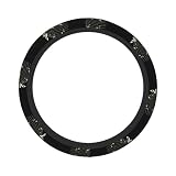Funda para Volante, 15 Pulgadas, Universal, Funda para Volante de Coche, elástica, Antideslizante, Notas Musicales Negras