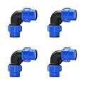 4 pezzi Connettore PP,Raccordo a Compressione 25mm,Gomito Raccordo Tubo PP,Raccordo PP per tubo,Raccordo Plastica PP,Raccordi a Compressione per Irrigazione,Adatto per l'irrigazione interna ed esterna
