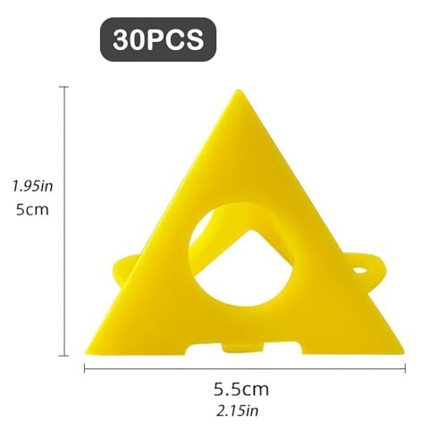 Docache 30 Stück Maler Malständer, Dreieckige Ständer, Mini Maler Pyramiden Ständer, Pyramidenständer Kegel-Farbständer Kegel-Malständer für Leinwand und Möbel (Gelb)