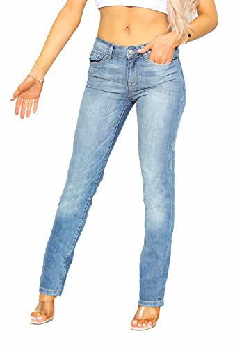 UC Ex High Street Brand Skinny Denim Jeans for Womens UK, Ladies High Waisted Stretchy Jean Blue