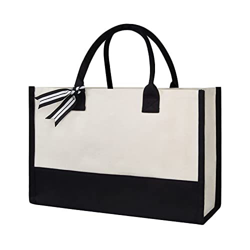 Genérico Moda Mujer Bolsa de Hombro bolso de mano para mujer casual, ligera y espaciosa forro y bolsillo interior para Trabajo Yoga Playa (Black, One Size)