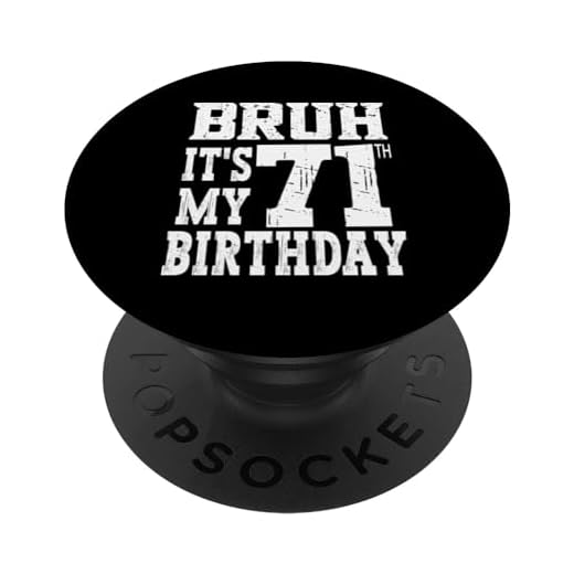 Regalos de cumpleaños de Brush It's My 71th Birthday para hombres de 71 años PopSockets PopGrip Intercambiable