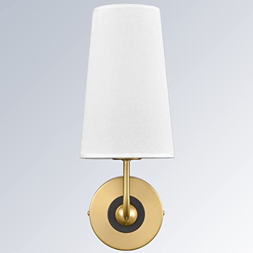 Daycent Vintage Gold Wall Sconces Set Of Two With Fabric Shade Bathroom Sconce Wall Decor Lamps #TOP5