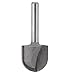 1/4'' Shank 7/8'' Cutting Dia Two Flute Round Nose Bit