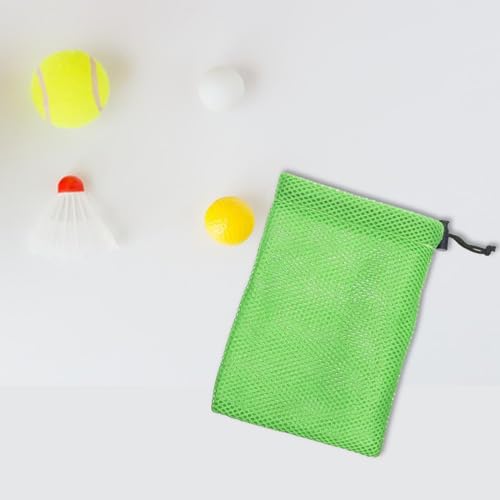 Yajuyi Bolsa de malha com fecho de cordão para organizar objetos, Verde, Tamanho real
