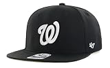 47 Washington Nationals Mens Womens No Shot Captain Adjustable Snapback Black White Hat