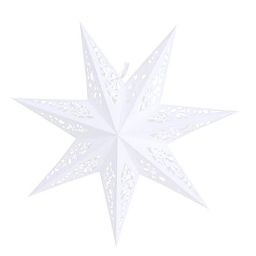 VORCOOL Paper Star Lantern, Hollow Out Star Lantern Paper Perfect for Weddings, Christmas Holiday, Birthday Party Celebration & Home Decor(45CM)