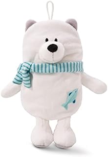 Nici 47298 2 in 1 Snow Fox Cuddly Toy & hot-Water 350ml Warming Soft Toys for Girls and Boys Plush Bed Bottles from 10 Months, Brown/Beige