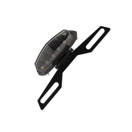 Feu arrière moto universel et support de plaque d'immatriculation pliable pour custom