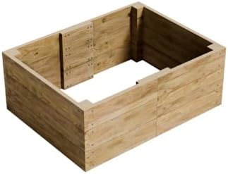 Conka Garden - Wooden Raised Bed Kit - Large Garden Planters for Vegetables, Herbs, Flowers – Start Growing Plants Earlier & Better - Durable & Resistant FSC Treated Timber 90cm L x 120cm W x 46cm H