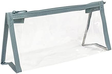 Clear Pencil Case for Exam Large Capacity Pencil Case Clear Exam Pencil Pouch Cheap Pencil Case (Blue)