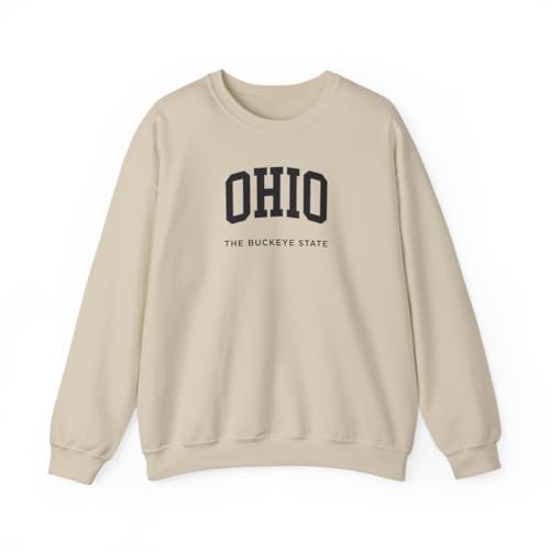 CUSTOMI Ohio Adult Unisex Crewneck Sweatshirt Sand L