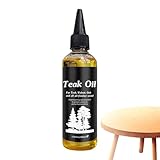 HonJiekomy Teaköl, 100ml Pflegeöl Für Innen & Außen, Holz Conditioner Oil Für Den Außenbereich Schützt Gartenmöbel, Eukalyptus, Bangkirai, Lärche, Eiche, Zeder I Wasser & Schmutzabweisend
