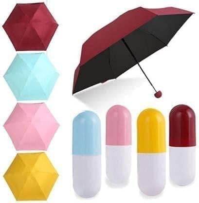Creative Capsule Case Umbrella | UV Protection Fabric, Anti-Slip Handle for Rain & Summer | Mini umbrella for Man Women (Multicolour)