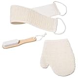 Body Beauty Peeling-Box Set 3 tlg. Jute Pflegebox | Gürtel | Handschuh | Feile | Haut Körper WELLNESS Schönheitshygiene