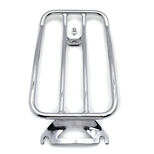 Httmt Lr13- Chrome 14X7 Inches Solo Seat Luggage Rack Compatible With H-D 1997-2015 Touring Flh/T 97-15 #TOP4