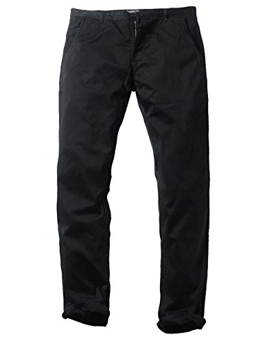 Match Mens Slim Tapered Flat Front Casual Pants (34, Black)3