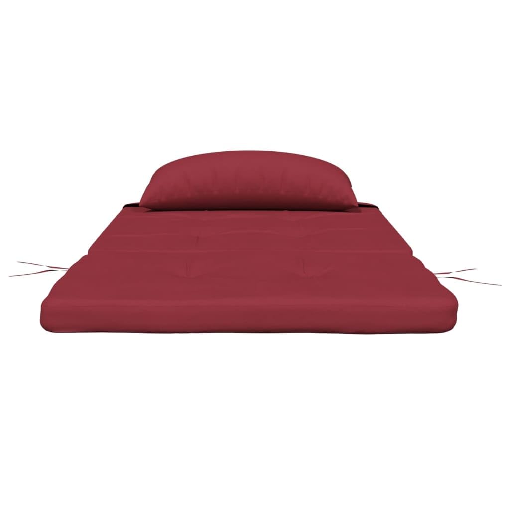 Tomostar Lot de 2 Coussins de Chaise Adirondack, Coussin de Rechange pour Fauteuil de Jardin Adirondack Rouge Bordeaux 126 x 58 x 4,5 cm Tissu Oxford