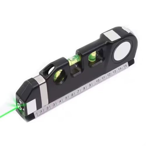 Nivel A Laser Trena 2.5m Nivelador Painel Prateleira Parede Nível a Laser 3 Linhas e Trena Régua Niv