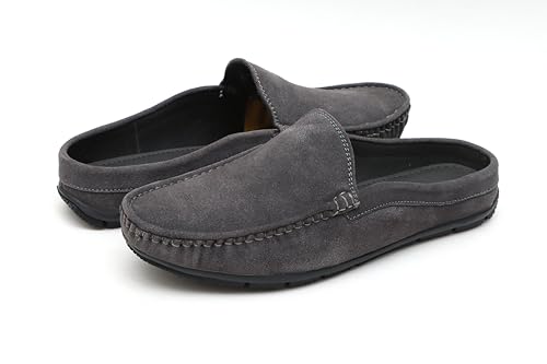Image of ARAMISH Suede Half Loafers for Men | Men's Open Loafer Shoes