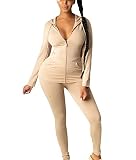 OADOBKICE Monos Mujer Chándal Manga Larga Para Mujer Chándal Ligero Mujer Mono Largo Mujer Mono Talla Grande Para Mujer Arriba Y Abajo Sudadera Mujer Negro Mujer Chándal 114Pcs Deportivo Caqui 3XL