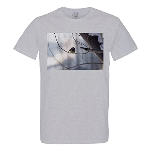 T-shirt coton bio oiseau mésange de qualité supérieure pour homme élégant