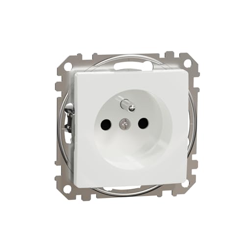 Schneider Electric Prise Électrique Blanc 230V 15A Type E 2PIN FR