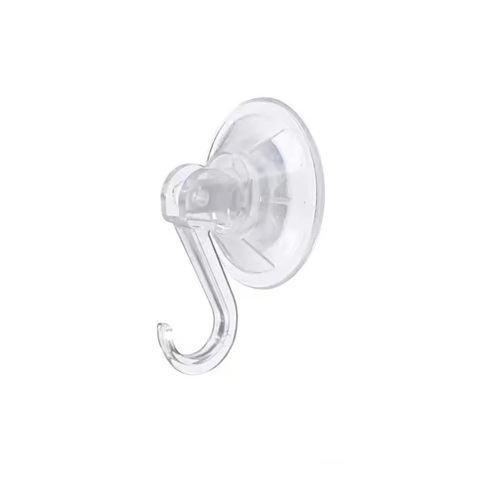Gentryroo 5Pcs Clear Plastic Vacuum Suction Hook Punch Free Reusable Wall Hanging Fastener