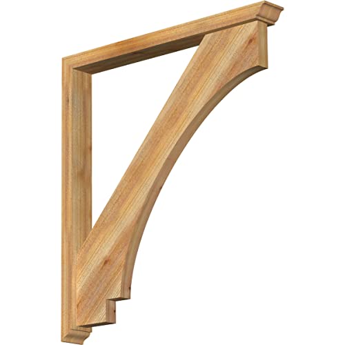 4"W x 36"D x 40"H Imperial Traditional Rough Sawn Bracket w/Offset Brace, Western Red Cedar